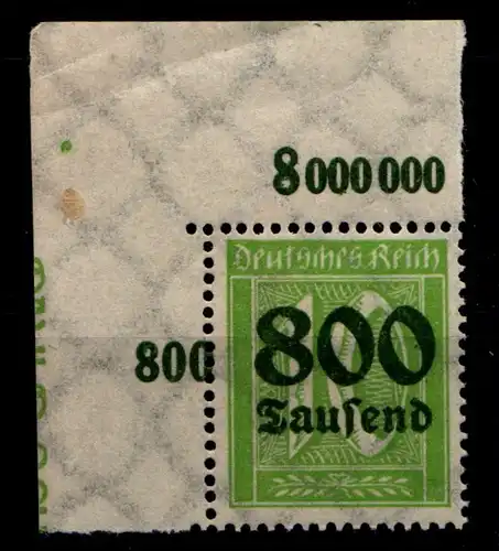 Deutsches Reich 302P OR postfrisch vom Eckrand #HA271