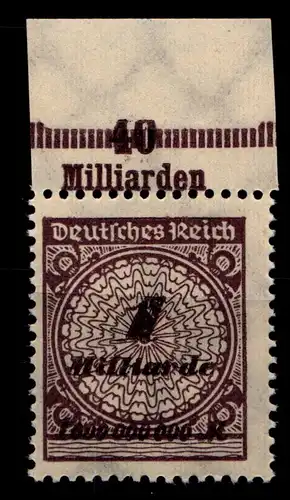 Deutsches Reich 325AP OR postfrisch Platte B #GX791