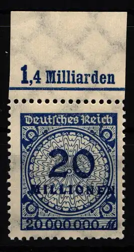 Deutsches Reich 319P OR postfrisch Platte C #HA805
