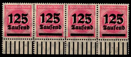 Deutsches Reich 291 postfrisch 4er Streifen (f95) vom Unterrand #HA112