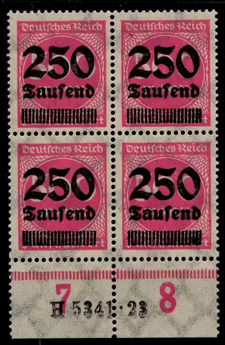 Deutsches Reich 295HAN postfrisch H5341 23 im 4er Block #HA123