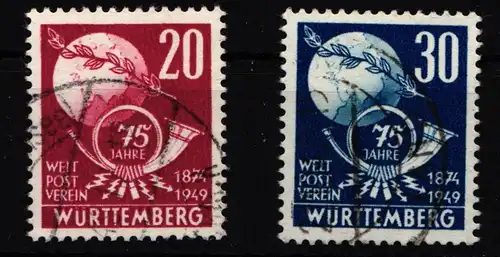 Fr. Zone Württemberg 51-52 gestempelt #HC601