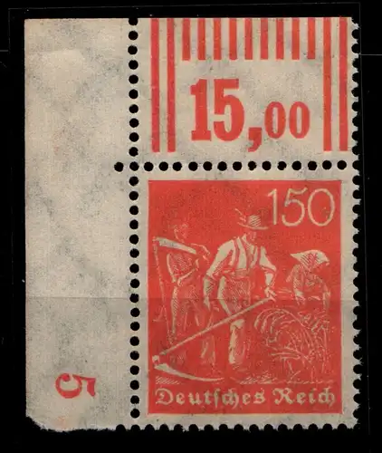 Deutsches Reich 189W OR postfrisch 2/9/2 vom Eckrand #GX956