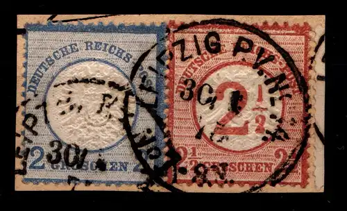 Deutsches Reich 20, 29 gestempelt auf Briefst., tiefst geprüft Sommer BPP #HG584
