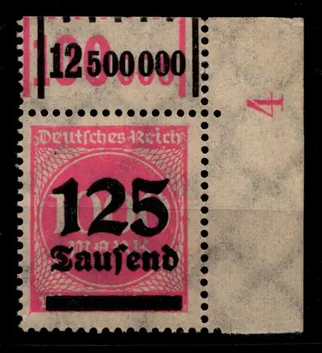 Deutsches Reich 291W OR postfrisch 1/11/1 - 1/5/1 vom Eckrand #HA110