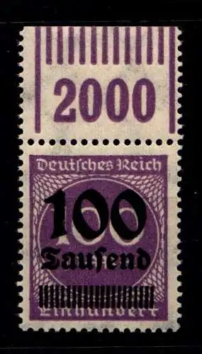 Deutsches Reich 289b OPD H b WOR postfrisch 1/11/1, geprüft Winkler BPP #HA726