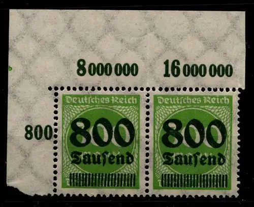 Deutsches Reich A304P OR postfrisch waagerechtes Paar vom Eckrand #HA137