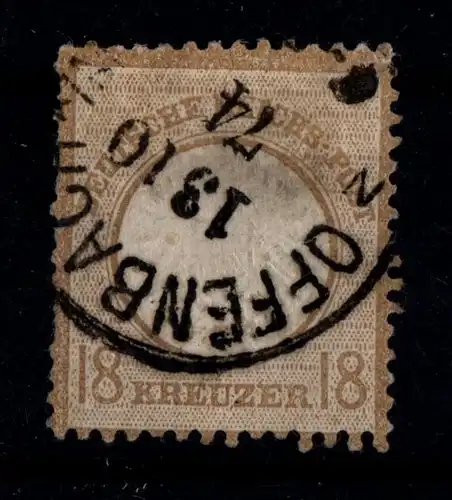 Deutsches Reich 28 gestempelt Attest Krug BPP, leichte Mängel #HG542