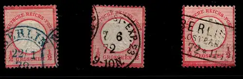 Deutsches Reich 3 gestempelt 3 Nuancen, geprüft Sommer BPP #HG596