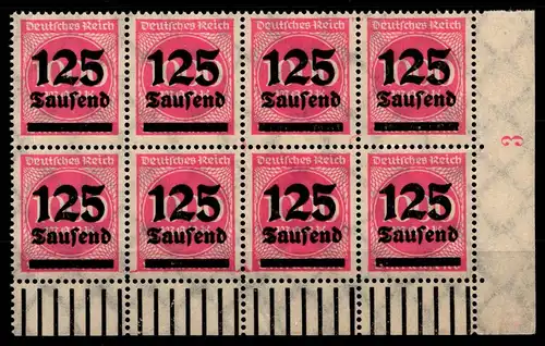 Deutsches Reich 291 postfrisch 8er Block (f87) vom Eckrand #HA113