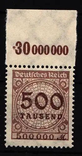 Deutsches Reich 313 A/P OR postfrisch Platte A #HA774