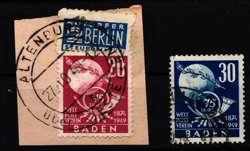 Fr. Zone Baden 56-57 gestempelt #HC585