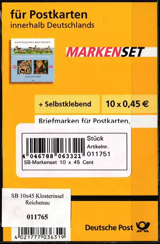 BRD Bund MH 71 II SB db postfrisch Geblisterte MH mit Aufkleber A + C #HB675