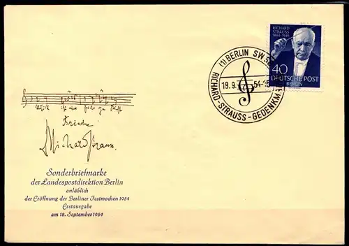 Berlin FDC 124 gestempelt #GU318