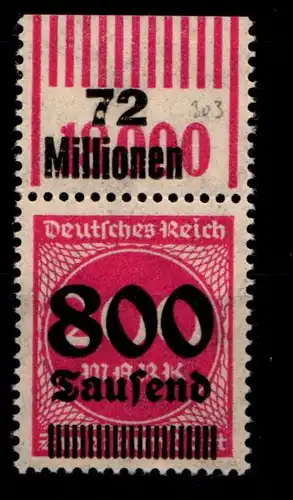 Deutsches Reich 303 OPD G f W OR postfrisch 1/11/1 #HA316