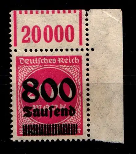 Deutsches Reich 303 OPD D a W OR postfrisch 1/11/1 vom Eckrand #HA328