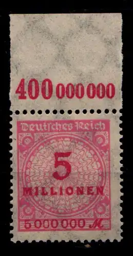 Deutsches Reich 317P OR postfrisch Platte A #HA759