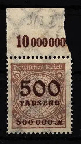 Deutsches Reich 313 A/P OR postfrisch Platte A #HA773