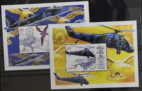 Nevis Block 148 und 149 postfrisch Luftfahrt #GY109