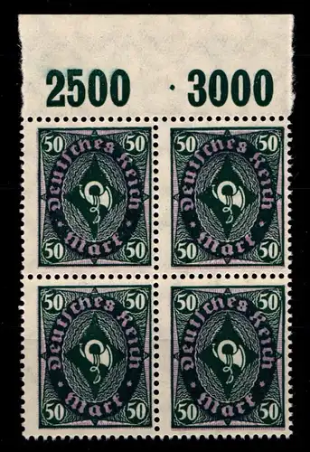 Deutsches Reich 209P OR postfrisch 4er Block vom Oberrand #HA666