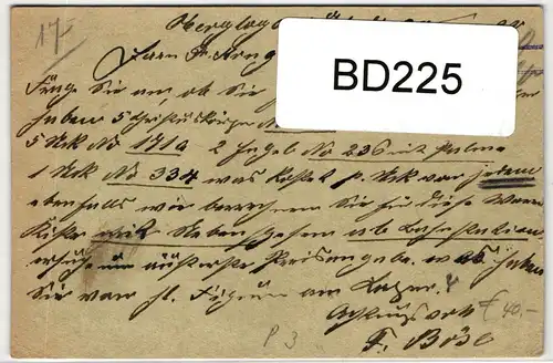 Oberschlesien P3, 18 als Ganzsache von Oberglogau nach Lauf #BD225