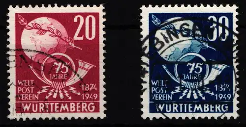 Fr. Zone Württemberg 51-52 gestempelt #HC582