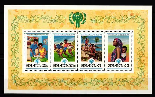 Ghana Block 81A mit 809-812 postfrisch Jahr des KIndes #HD611