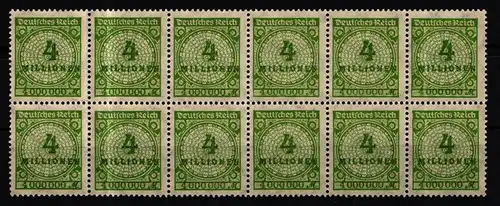 Deutsches Reich 316 postfrisch 12er Block, u.a Pe1/2 #HA797