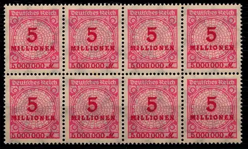 Deutsches Reich 317 postfrisch Pe7, HT, 8er Block #HA769