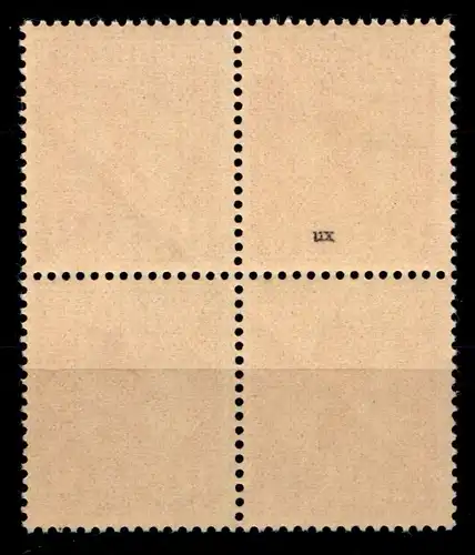 SBZ 3 A ux postfrisch Typenprüfung, 4er Block #HI184