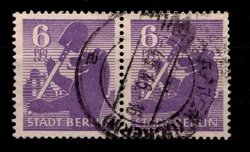 SBZ 2 A wbz gestempelt Typenprüfung, waagerechtes Paar #HI157