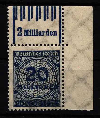 Deutsches Reich 319AWa OR postfrisch 0/6/0 - 1/5/1 vom Eckrand #HA912