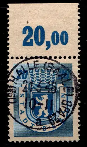 SBZ 6 A waz OR gestempelt Typenprüfung, Oberrand #HI289