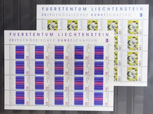 Liechtenstein 1054 und 1055 postfrisch Kleinbogensatz / CEPT #GY069