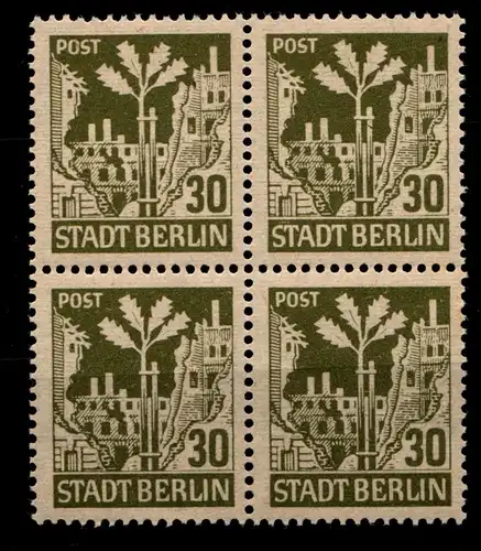 SBZ 7 A wbz postfrisch Typenprüfung, 4er Block #HI325