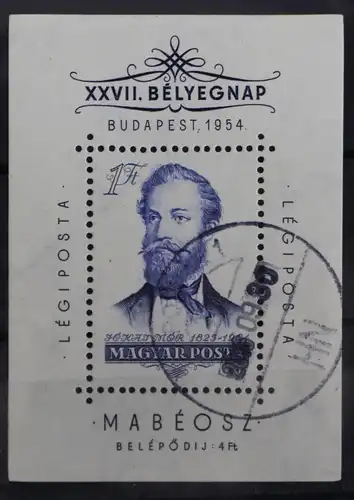 Ungarn Block 24 gestempelt Tag der Briefmarke #GY141