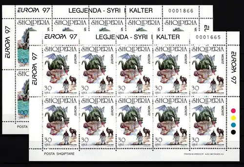 Albanien 2619 und 2620 postfrisch Kleinbogensatz / CEPT #GY189
