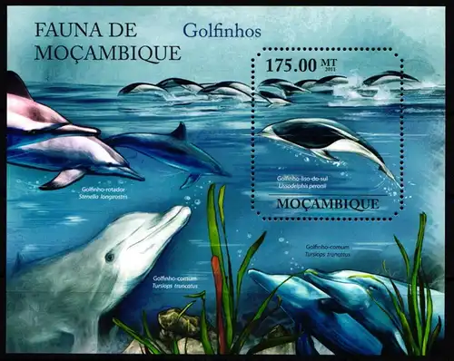 Mosambik Block 455 mit 4597 postfrisch Tiere Wale #GW468