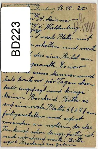 Oberschlesien P3, 18 als Ganzsache von Hindenburg Oberschl. nach Lauf #BD223