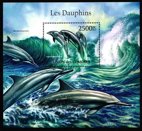 Komoren Block 635 mit 3078 postfrisch Tiere Delphine #GW475