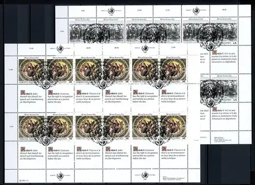 UNO Wien Kleinbögen 96-97 gestempelt Menschenrechte #GU391