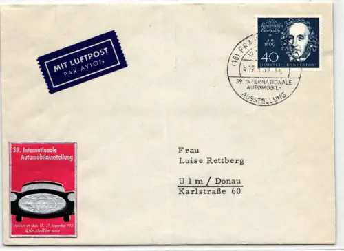 Bund 319 auf Brief als Einzelfrankatur #BD240