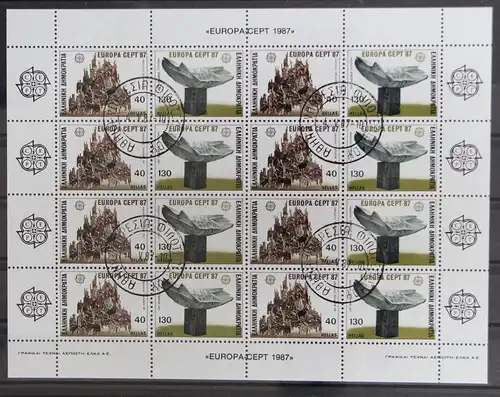 Griechenland 1651 und 1652 A gestempelt Kleinbogen / CEPT #GY062