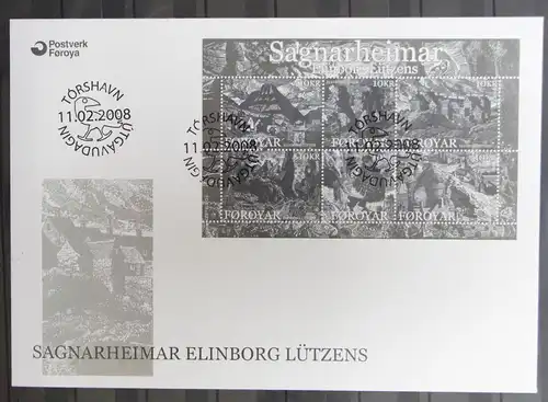 Färöer Block 21 gestempelt als FDC #GY095