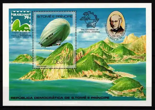 Sao Tome e Principe Block 36 postfrisch Zeppelin #GY239