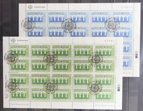 Zypern 611 und 612 gestempelt Kleinbogensatz / CEPT #GY051