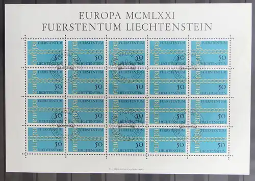 Liechtenstein 545 gestempelt Kleinbogen / CEPT #GY074