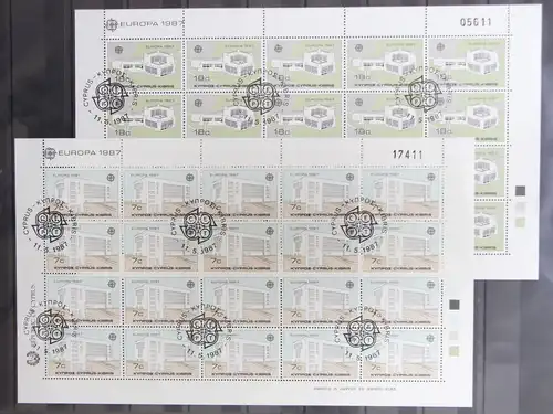 Zypern 681 und 682 gestempelt Kleinbogensatz / CEPT #GY065