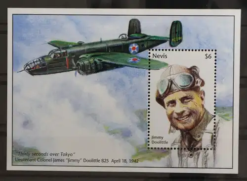 Nevis Block 93 postfrisch Luftfahrt #GY102