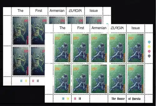 Armenien 317 und 318 postfrisch Kleinbogensatz / CEPT #GY197